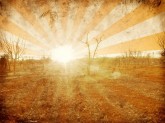 Landscape with Bold Golden Rays