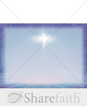 Shades of Blue with Pattern and Radiant Cross