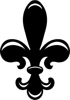 Classic Fleur de lis in Black and White