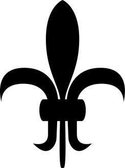 Black Fleur de lis