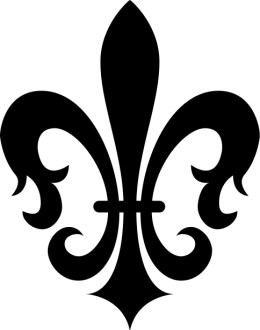 Black Decorative Fleur de lis