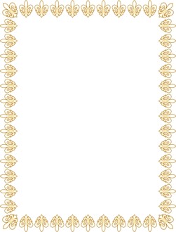 Fleur de Lis Lettersize Border