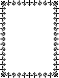 Fleur De Lis in Black and White