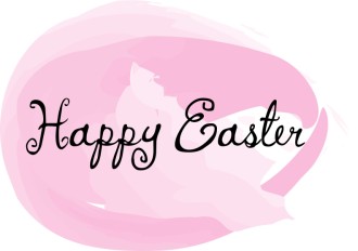 Pink Egg with Happy Easter