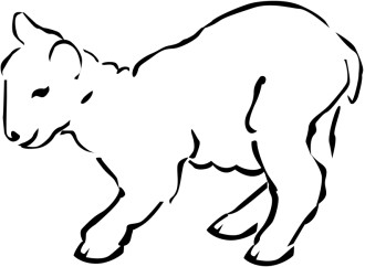 Line Art of a Lamb