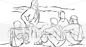 Jesus Sitting and Teaching