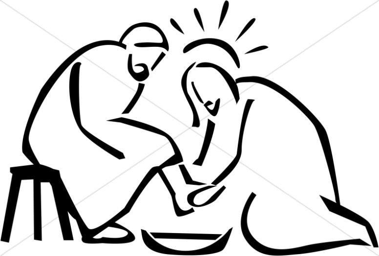 jesus washing the disciples feet clipart - photo #16