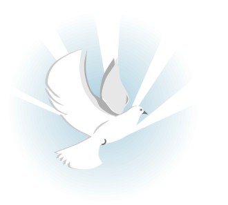 Dove with Blue Rays