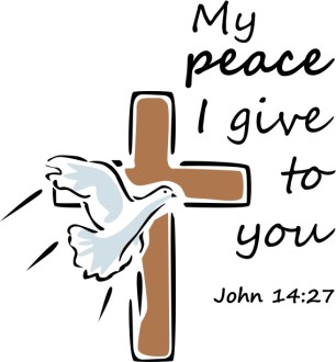 Peace I Give To You with Dove and Cross