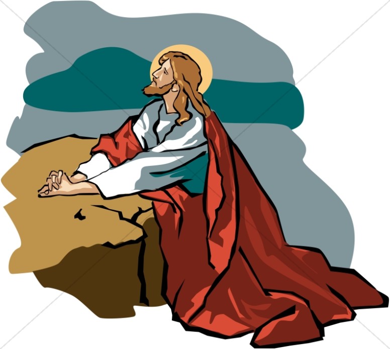 clipart of jesus praying in gethsemane - photo #2