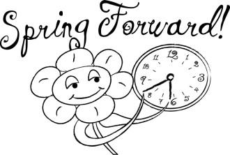 Spring Forward with Happy Flowers in Black and White