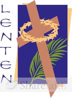 Lenten with Cross and Palm