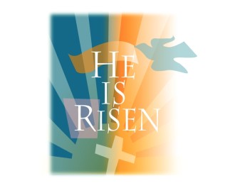 He Is Risen with Cross and Dove