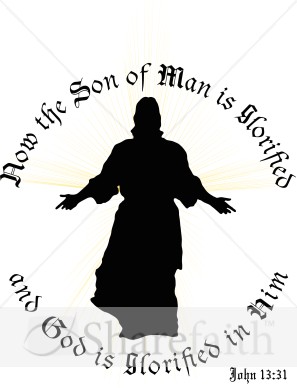 Jesus in Silhouette with Verse