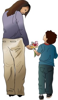 Boy with Flowers