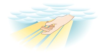 Heavenly Hand from a Cloud