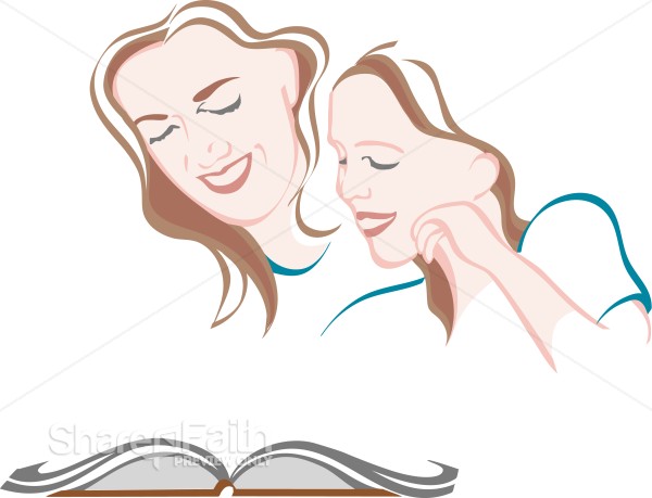 Mother and Daughter Read Together