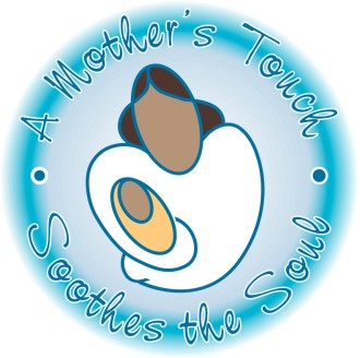 Mothers Touch with Blue Backdrop