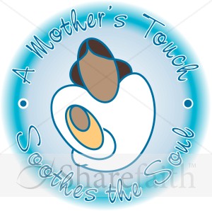 Mothers Touch with Blue Backdrop