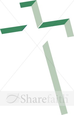 Inlay Cross in Shades of Green