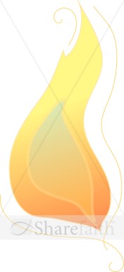 The Flame in Yellow and Orange