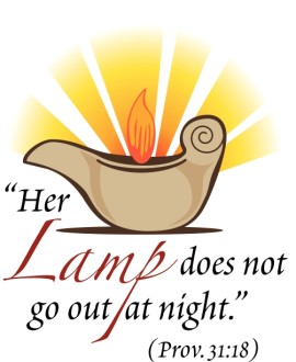 Antique Oil Lamp with Proverb