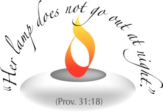 Oil Lamp with Flame and Proverb