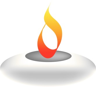 Oval Oil Lamp with Flame