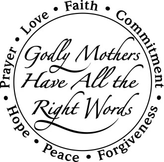 Godly Mothers in a Circle Black and White
