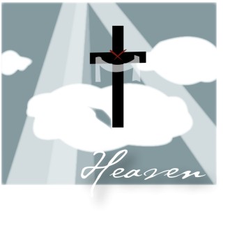 Heaven with Clouds and Cross