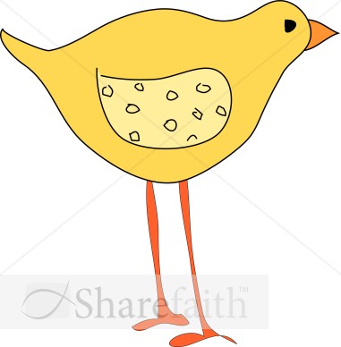 Long Legged Yellow Bird