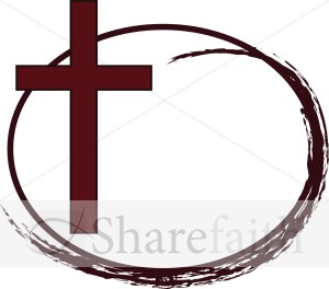 Brown Cross with Oval