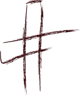 Brushstroke Cross in Brown