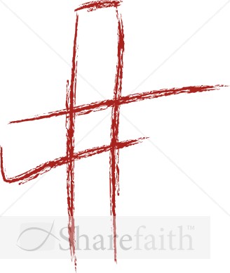 Brushstroke Cross in Red