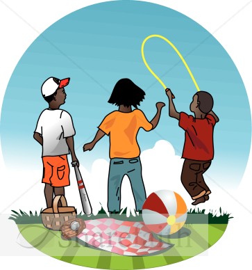 Playful Children in Summer