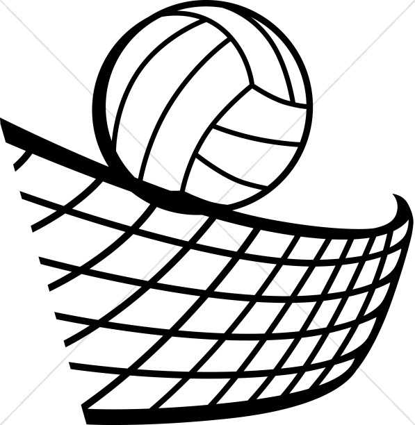 volleyball clipart black and white - photo #8