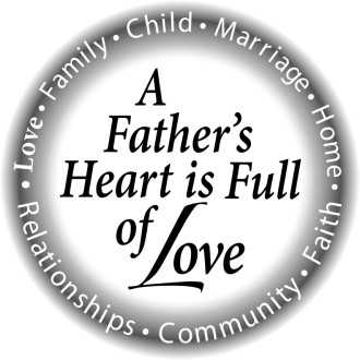 Circle with a Fathers Heart in B&W