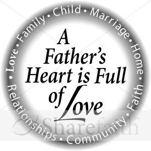Circle with a Fathers Heart in B&W