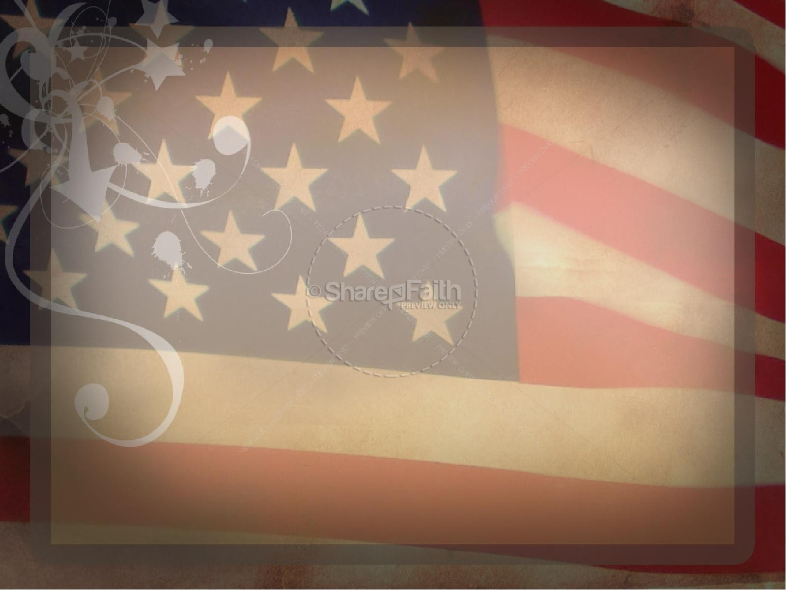 American Flag Watermark