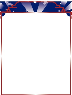 Patriotic Border with Stars