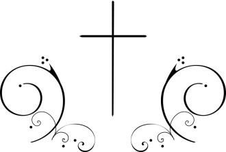 Cross and Scrolls Clipart
