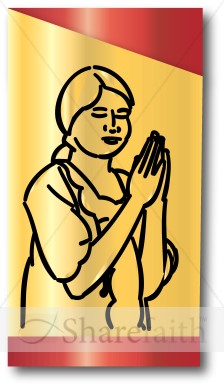 Prayer Girl Clipart