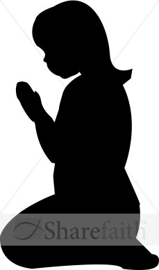 Girl Silhouette Kneeling