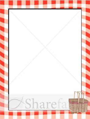 Red Checkers and Picnic Basket | Summer Borders