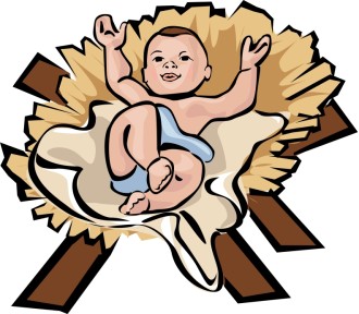 Contented Baby Jesus in Color