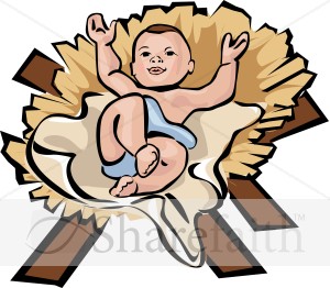 Contented Baby Jesus in Color