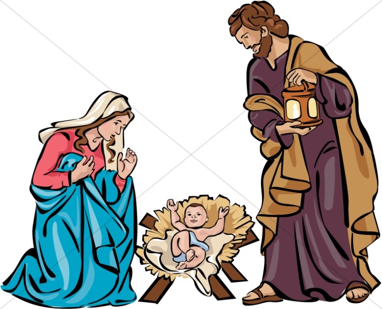 christmas crib clipart - photo #12