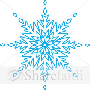 Circular Crystal Blue Snowflake