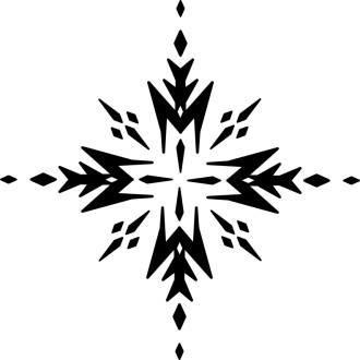 Black and White Arrow Snowflake