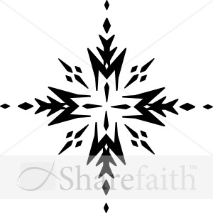 Black and White Arrow Snowflake